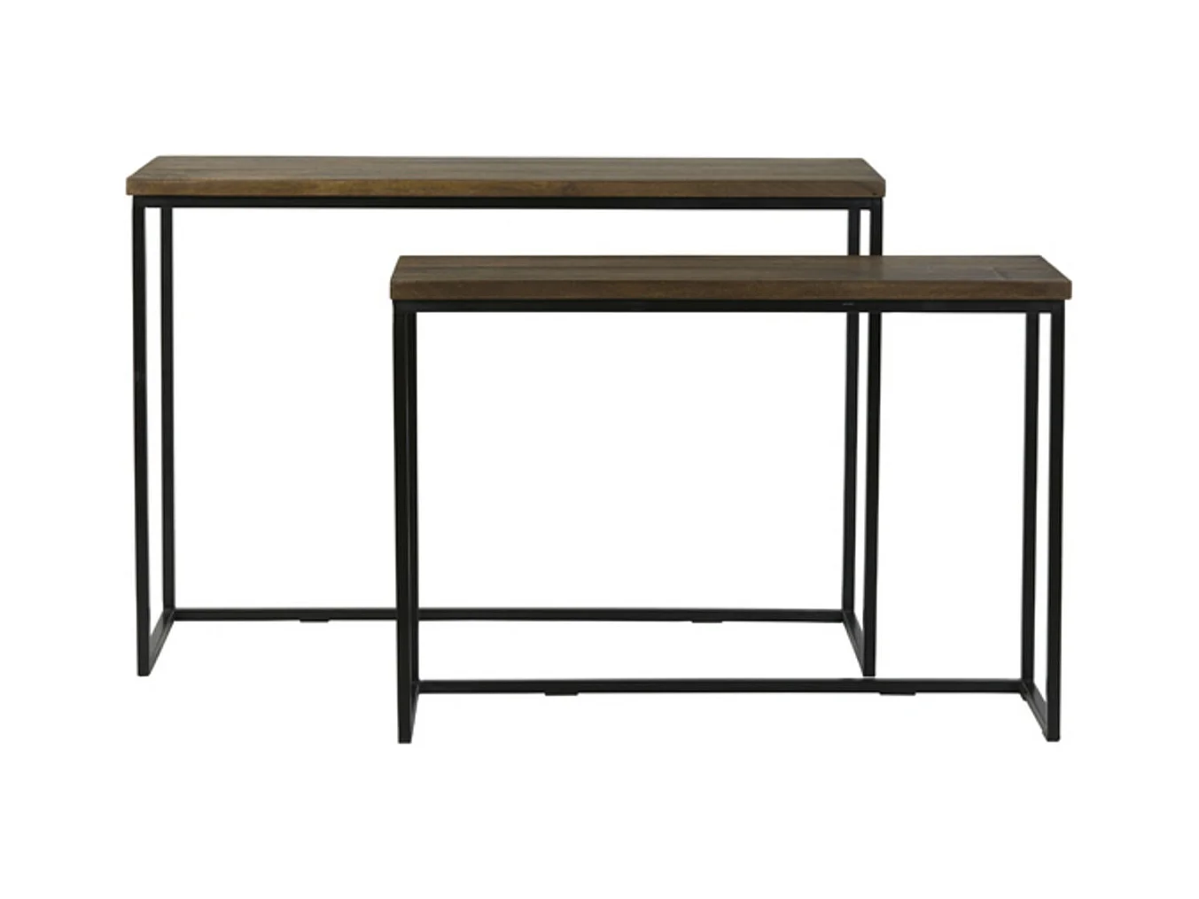 Side BRYSON - 120x40x82cm - Marron - Lot de 2