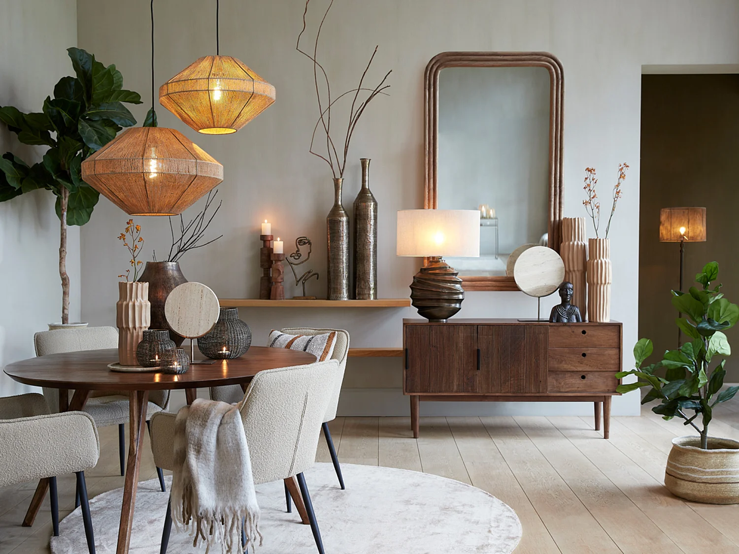 Meuble BITIKA - 150x40x80cm - Marron