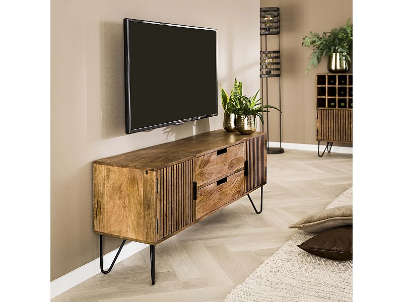 TV-meubel Tweak - Massief Mangohout - TV-kast - 135x35x55