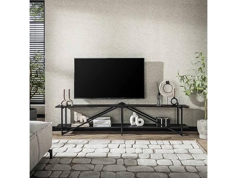 TV-meubel 220cm XL Piega - Grijs