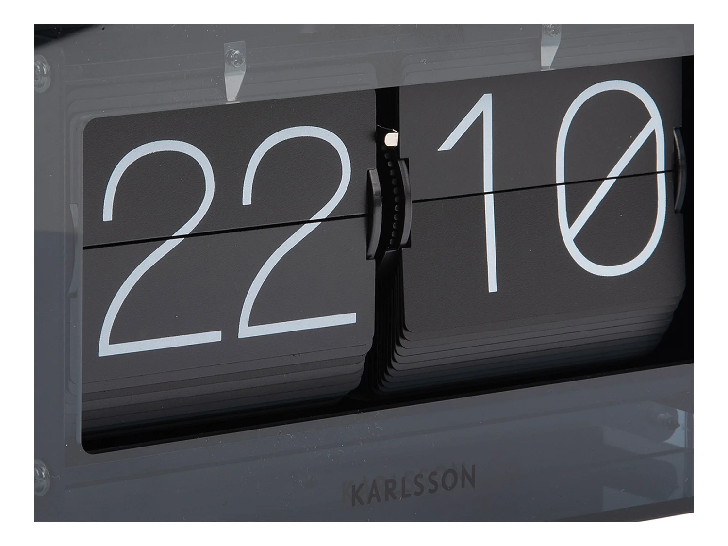 Horloge de table en boîte Flip - Noir