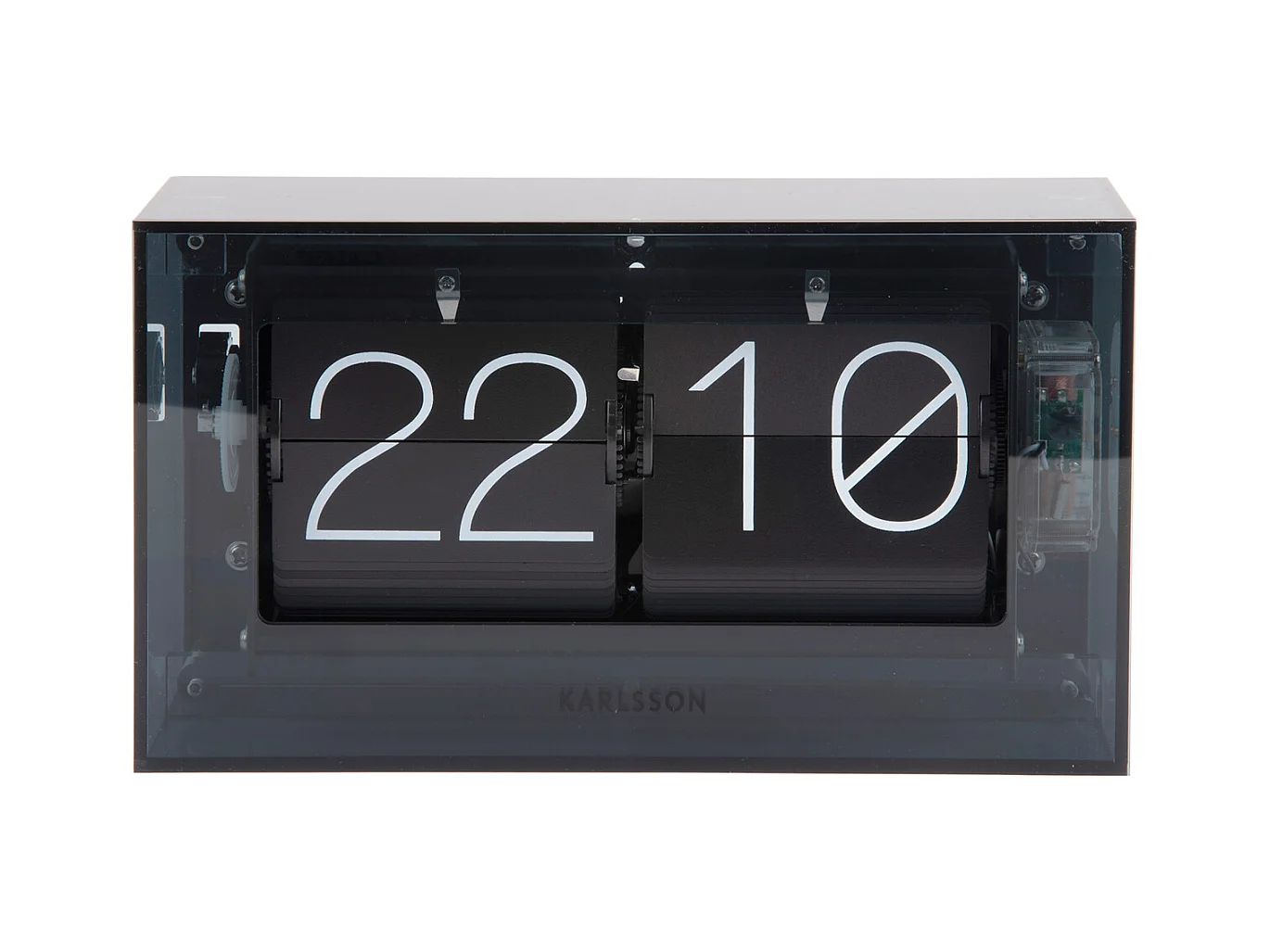 Horloge de table en boîte Flip - Noir