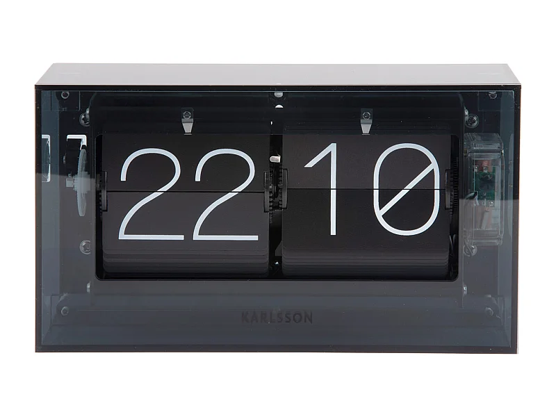 Horloge de table en boîte Flip - Noir