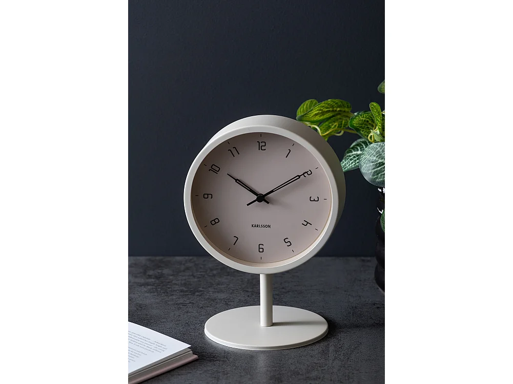 Zegar stołowy Stark - Ciepły szary