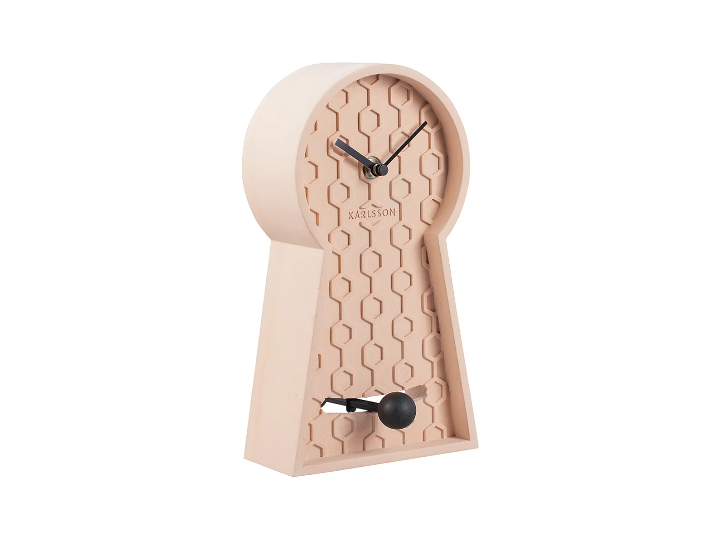 Horloge de table à pendule en nid d'abeille - Rose