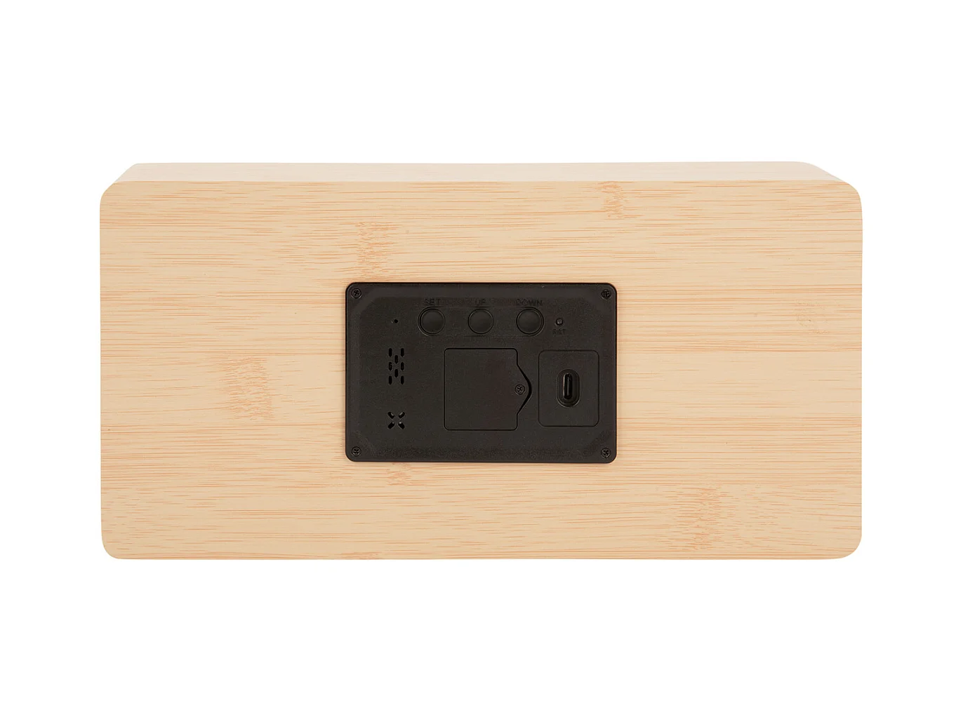 Tischuhr Boxed LED - Helles Holz