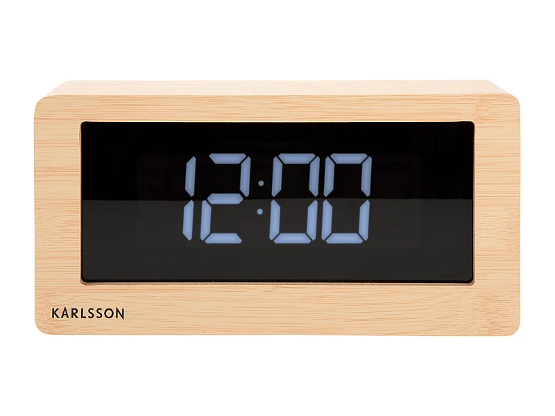 Tafelklok Boxed LED - Licht hout