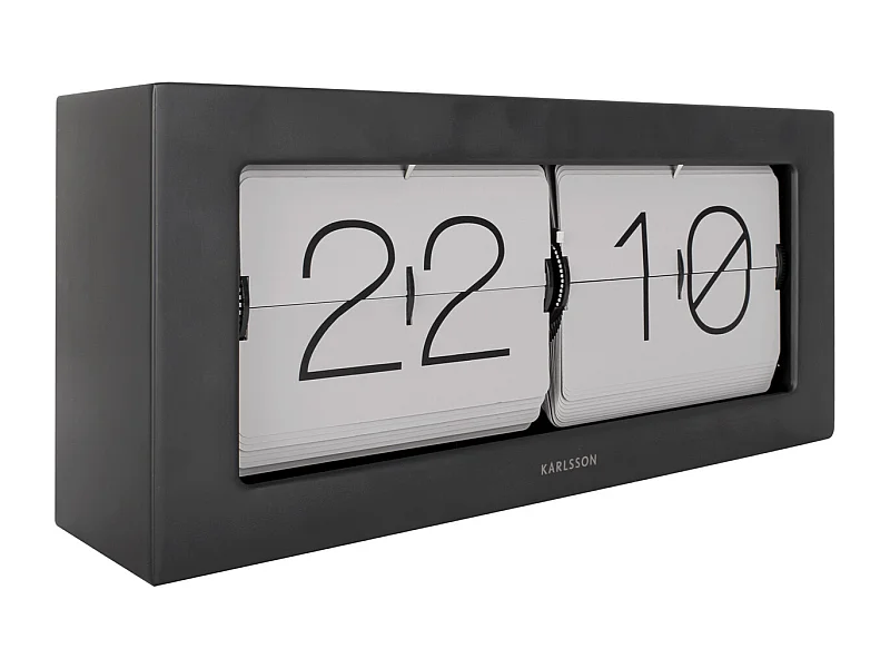 Horloge murale/de table Flip XL en boîte - Gris chaud