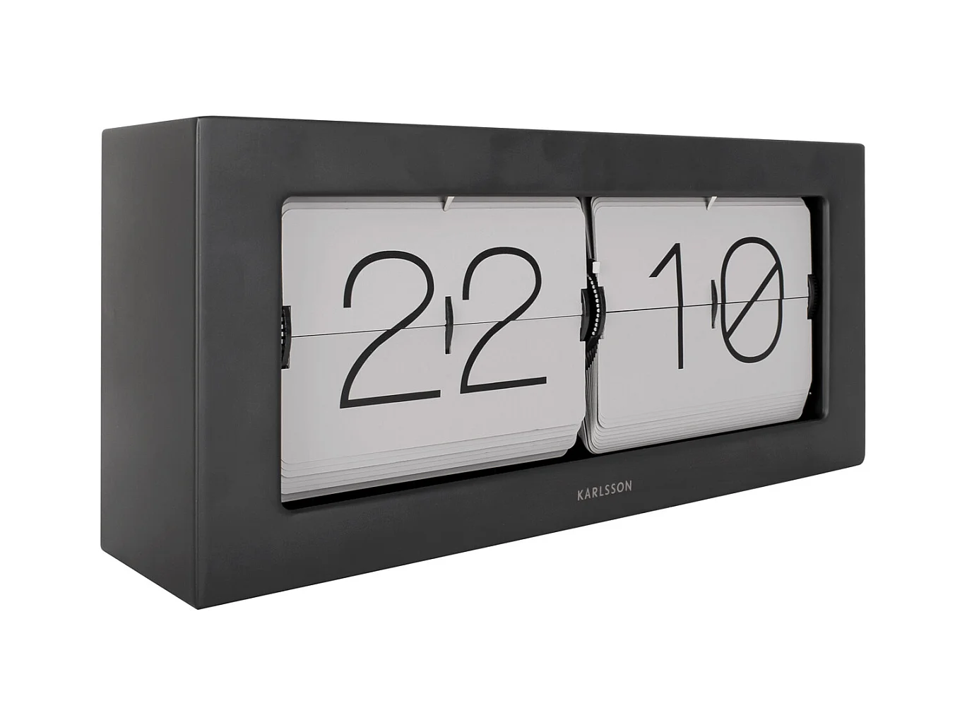 Horloge murale/de table Flip XL en boîte - Gris chaud