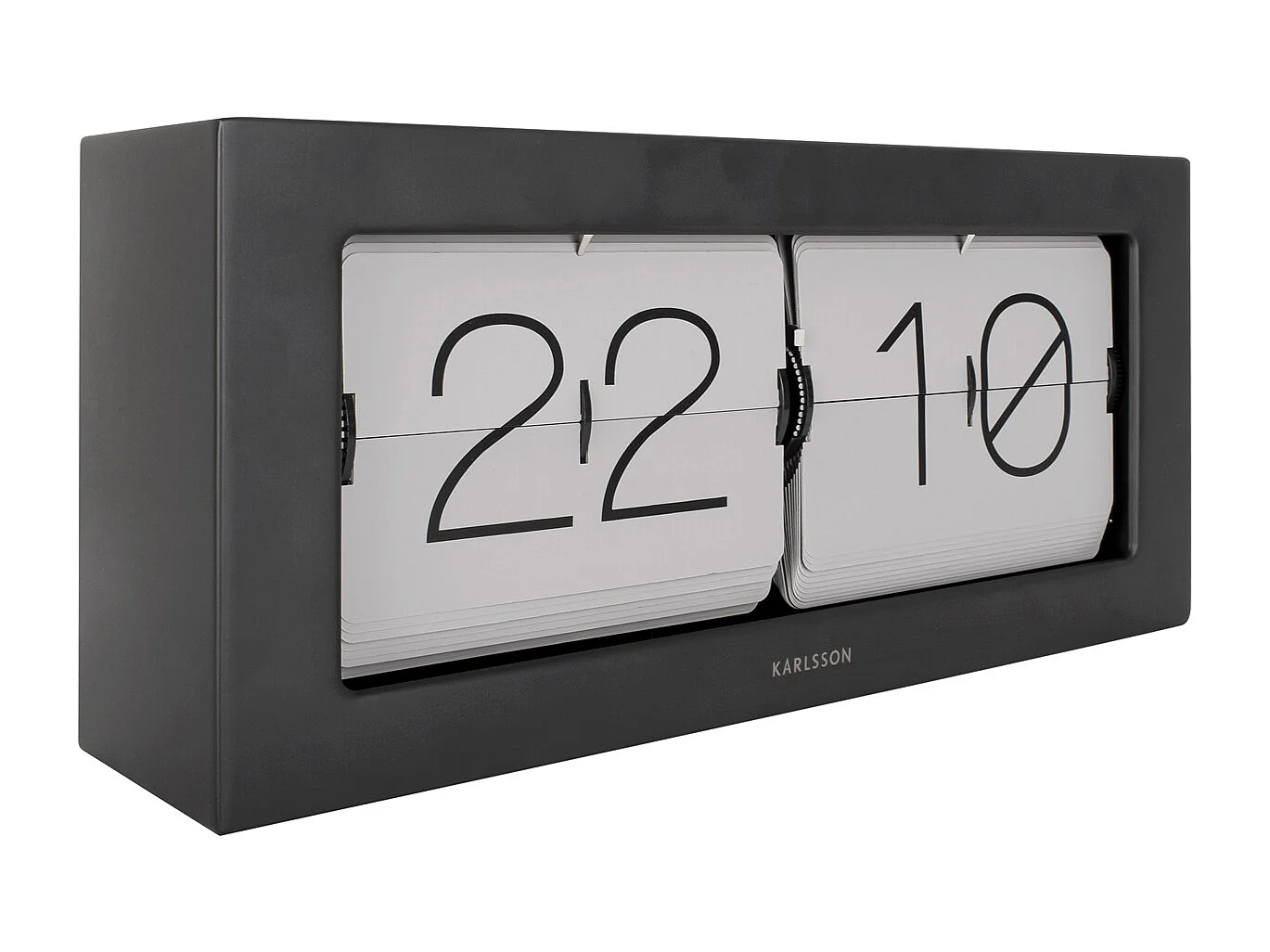 Horloge murale/de table Flip XL en boîte - Gris chaud