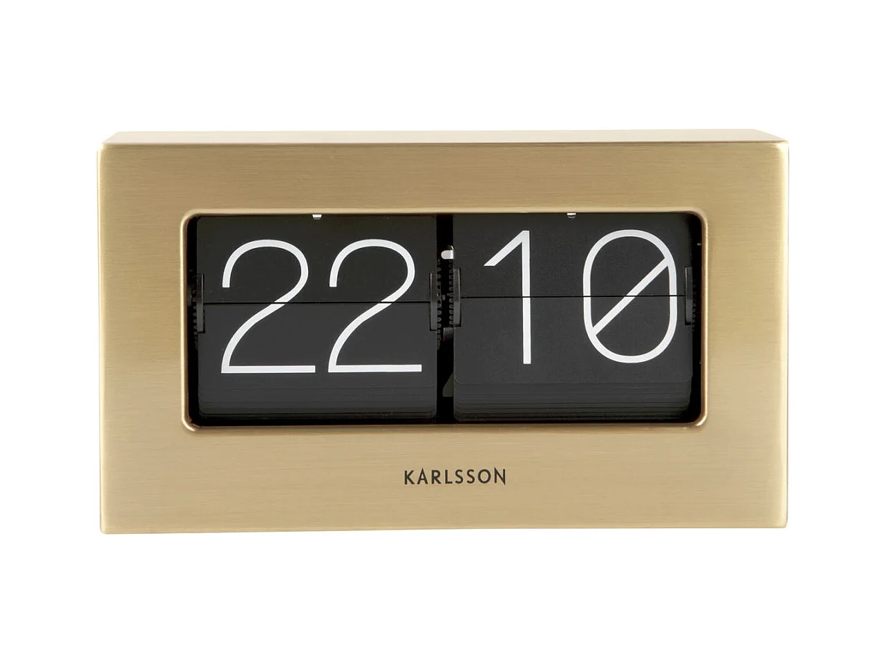 Wand-/Tischuhr Boxed Flip - Vergoldet