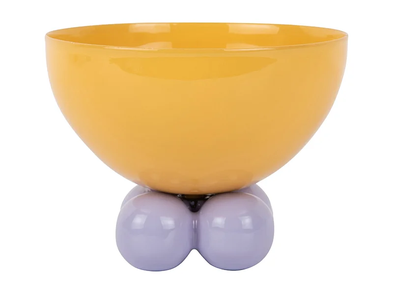 Schüssel Double Funky Medium - Leuchtendes Gelb & Zartes Lila