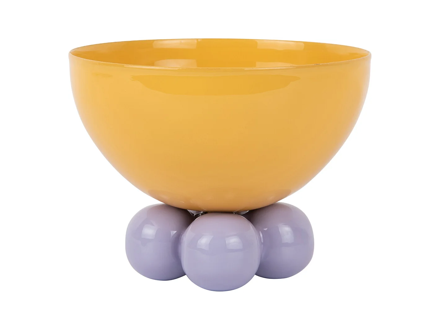 Schüssel Double Funky Medium - Leuchtendes Gelb & Zartes Lila