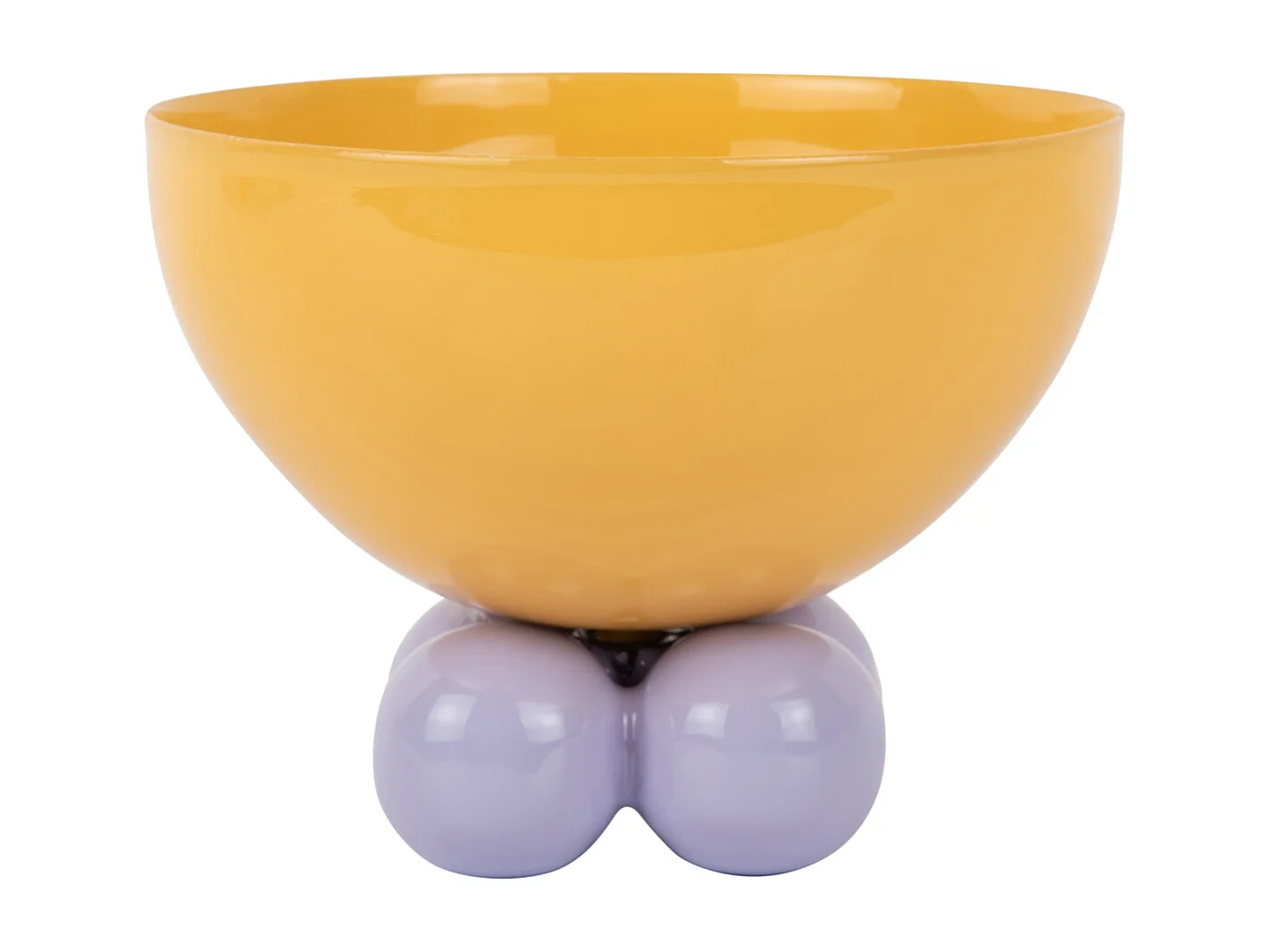 Bol Double Funky Medium - Jaune vif et violet doux