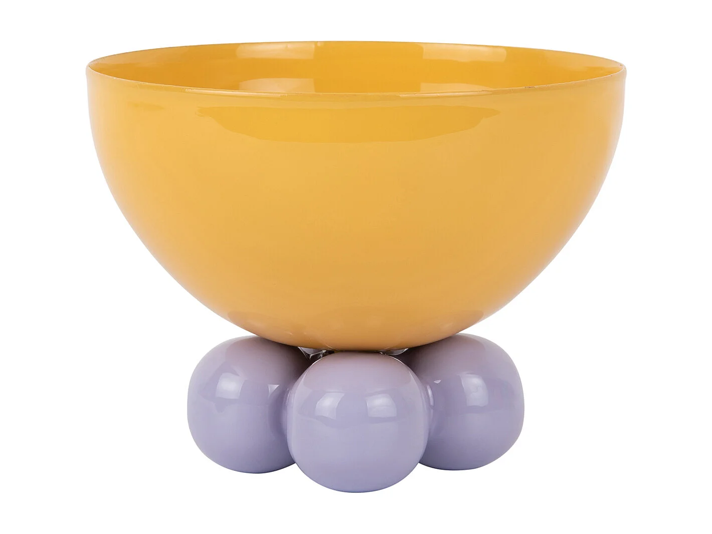Bol Double Funky Medium - Jaune vif et violet doux