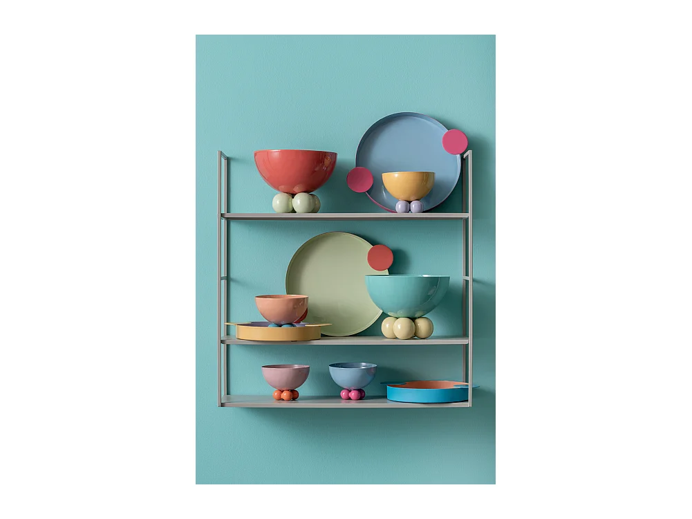 Schüssel Double Funky Small - Zartes Blau & leuchtendes Pink