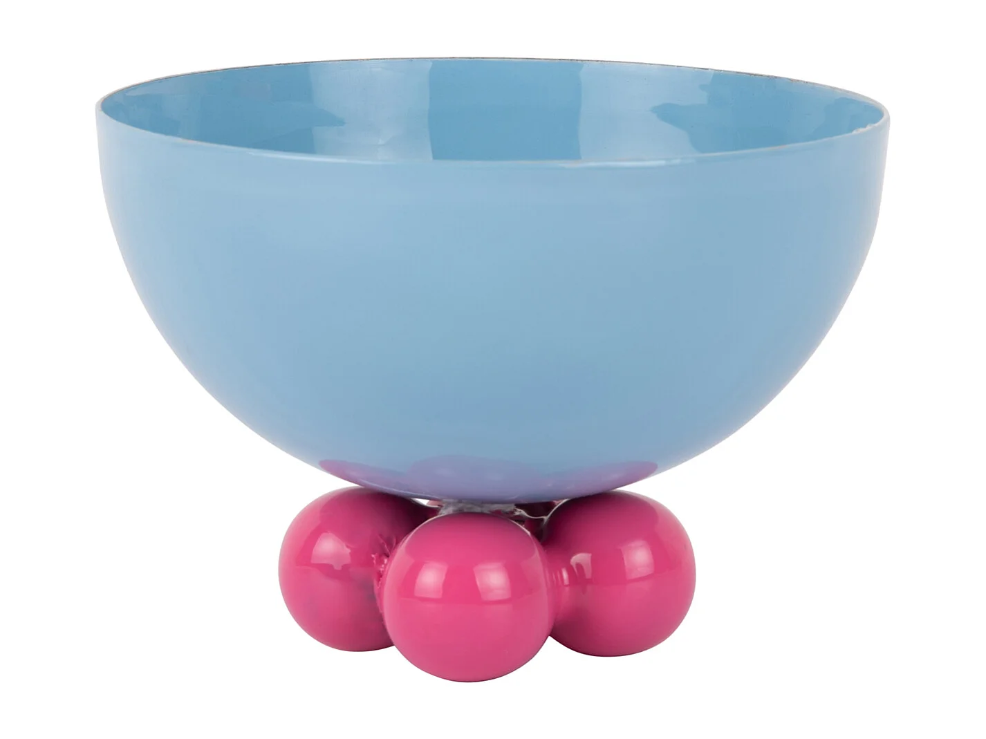 Bol Double Funky Small - Bleu doux et rose vif