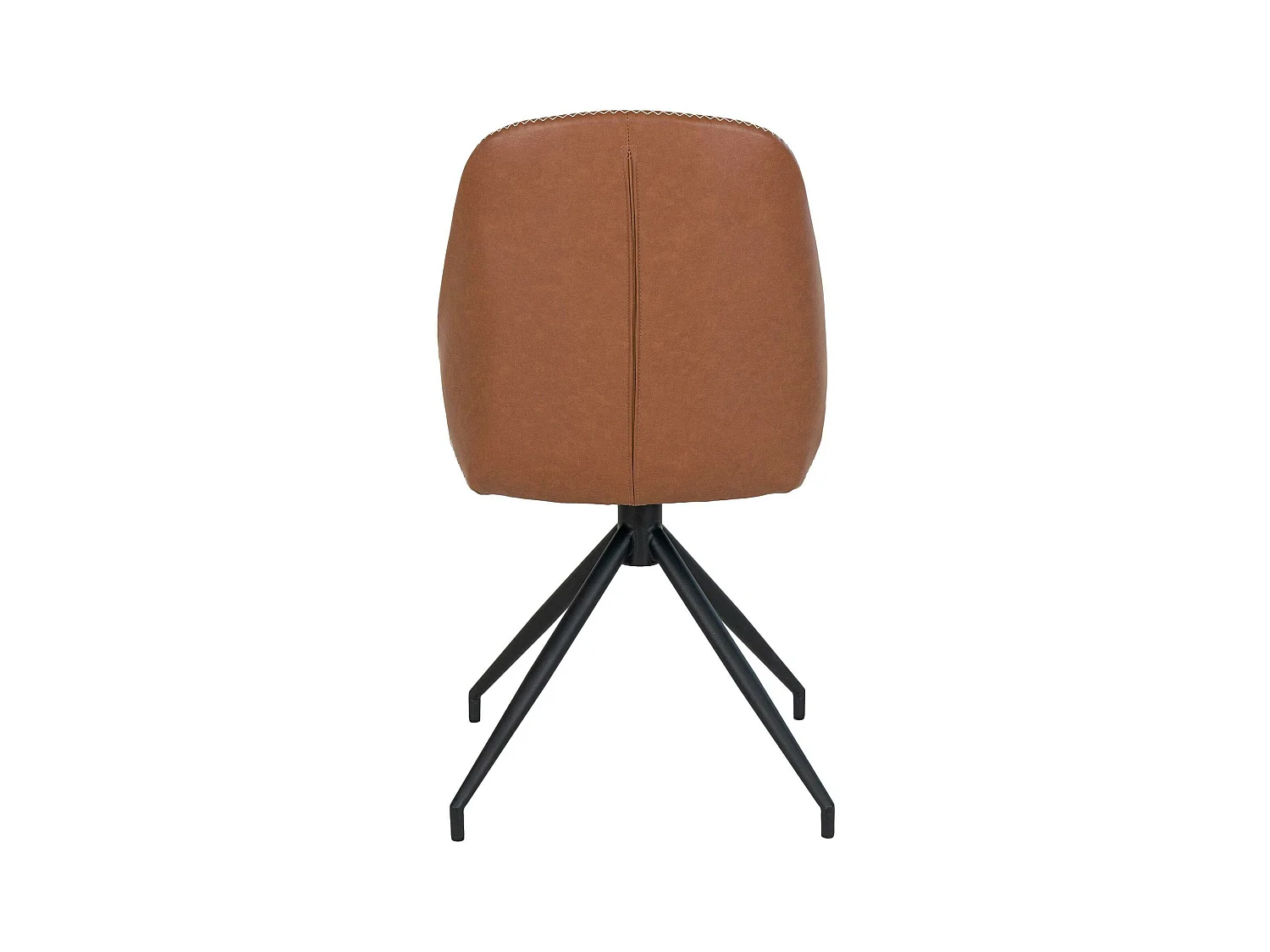 Chaise pivotante marron vintage avec surpiqure décorative (lot de 2) BERLIN