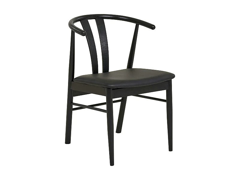 Chaise de salle à manger design noire en bois de hêtre (lot de 2) BERLIN