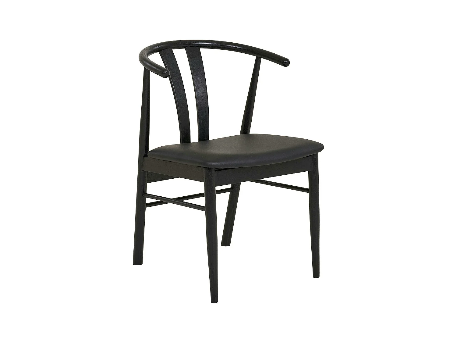 Chaise de salle à manger design noire en bois de hêtre (lot de 2) BERLIN