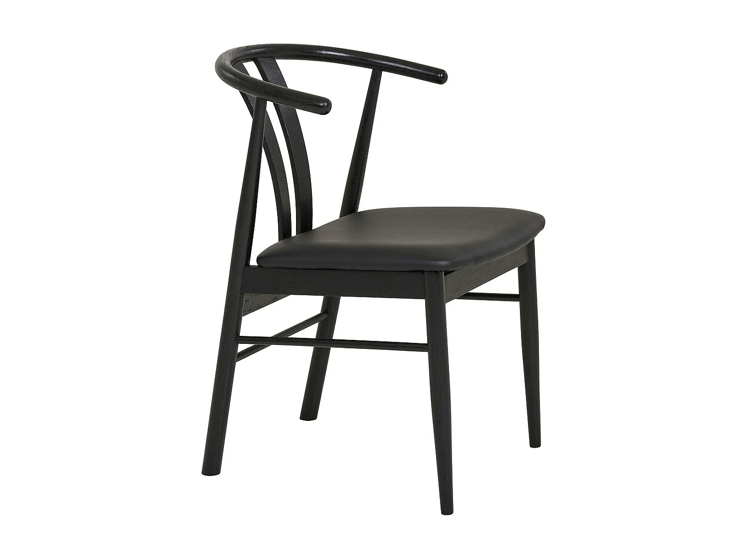 Chaise de salle à manger design noire en bois de hêtre (lot de 2) BERLIN