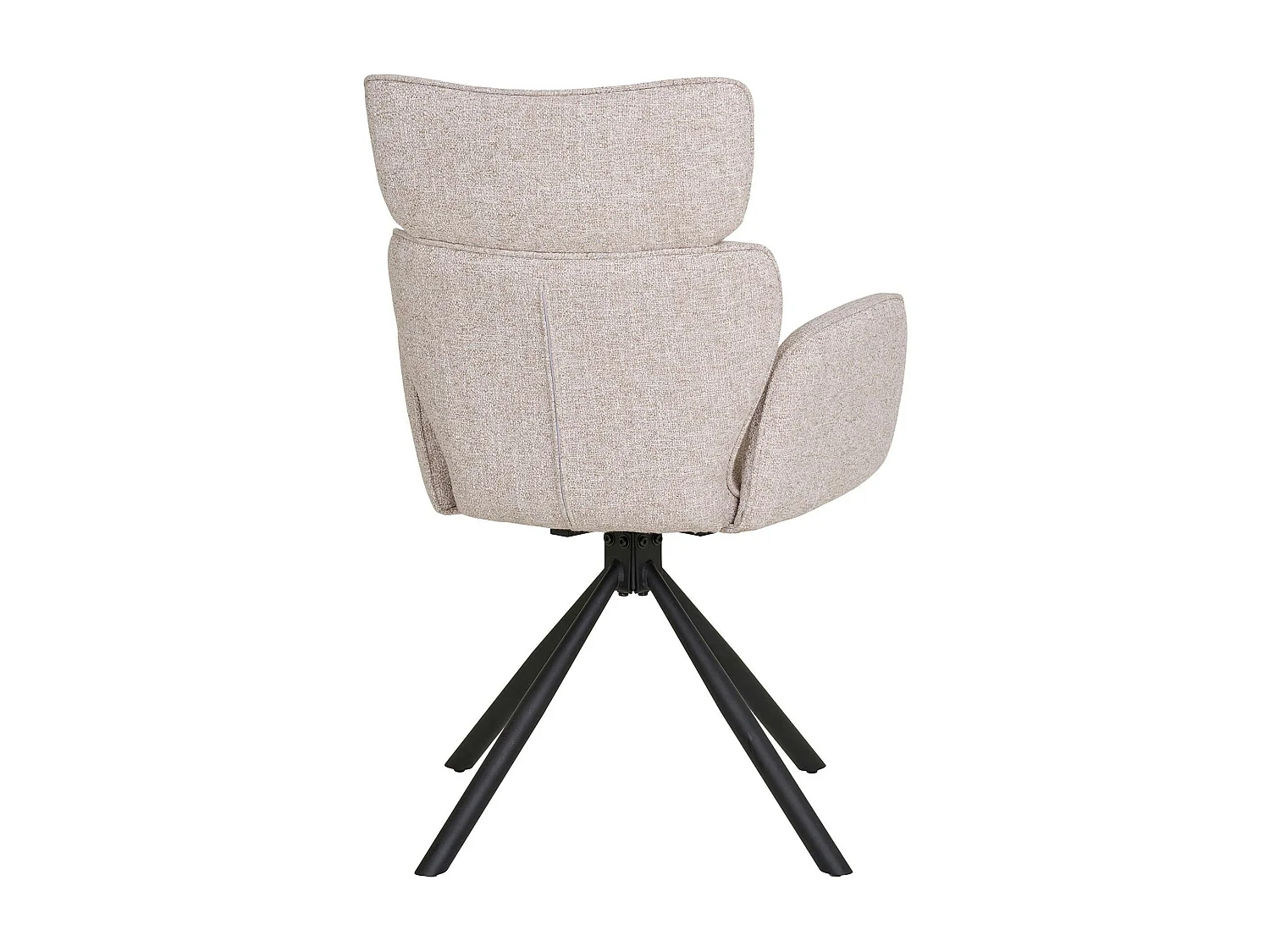 Chaise design beige avec appuie-tête et accoudoirs (lot de 2) BERLIN