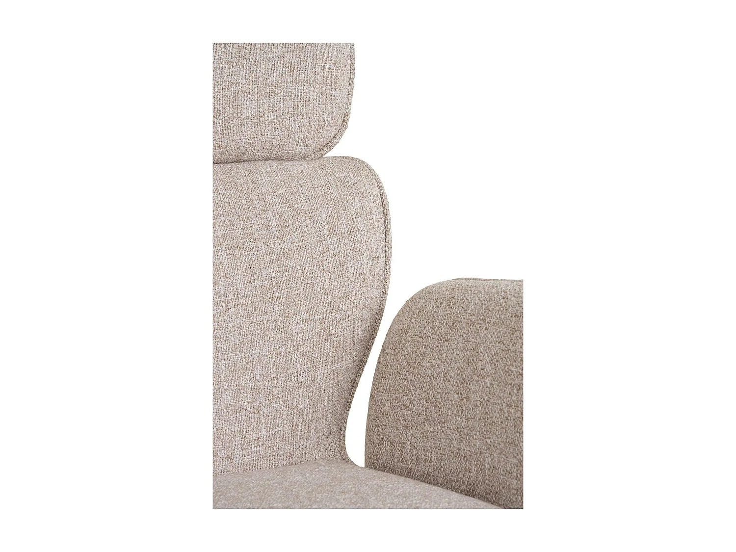 Chaise design beige avec appuie-tête et accoudoirs (lot de 2) BERLIN