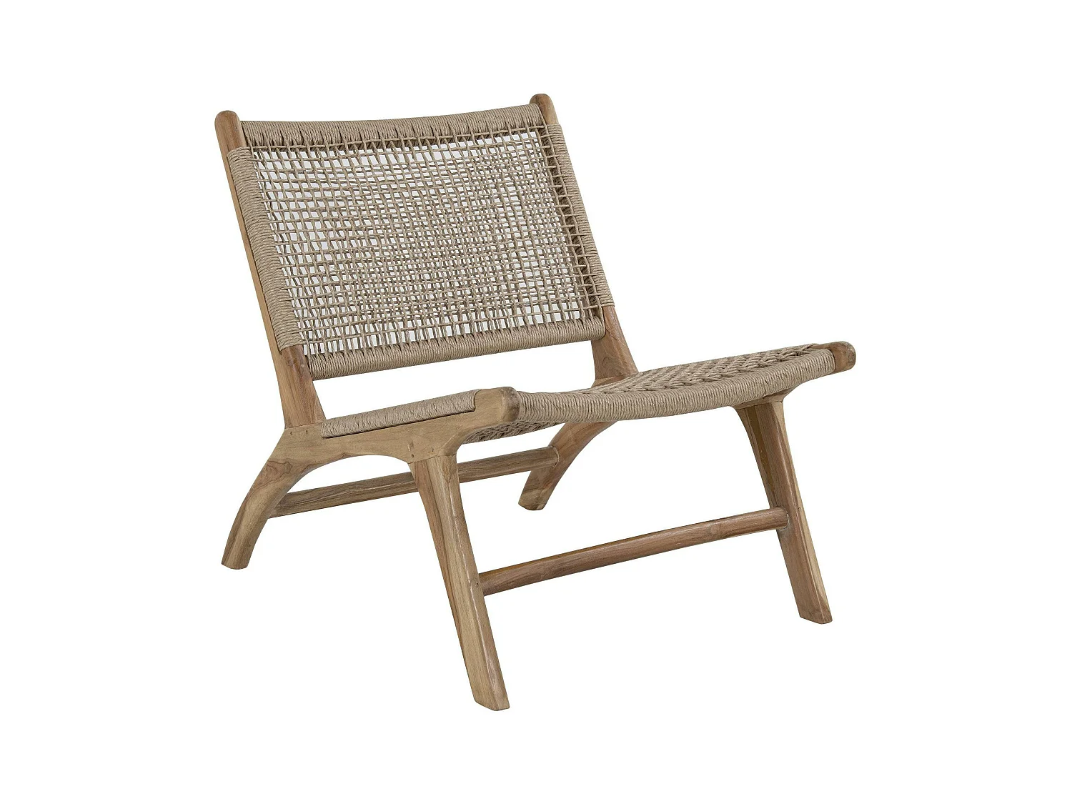 Chaise de jardin en teck avec assise en corde MENDOZA