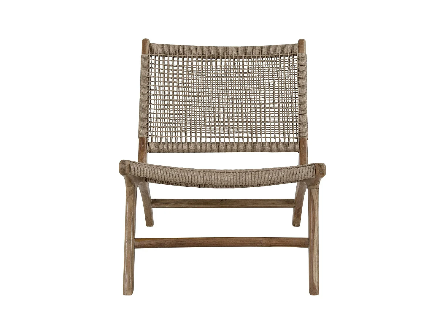 Chaise de jardin en teck avec assise en corde MENDOZA