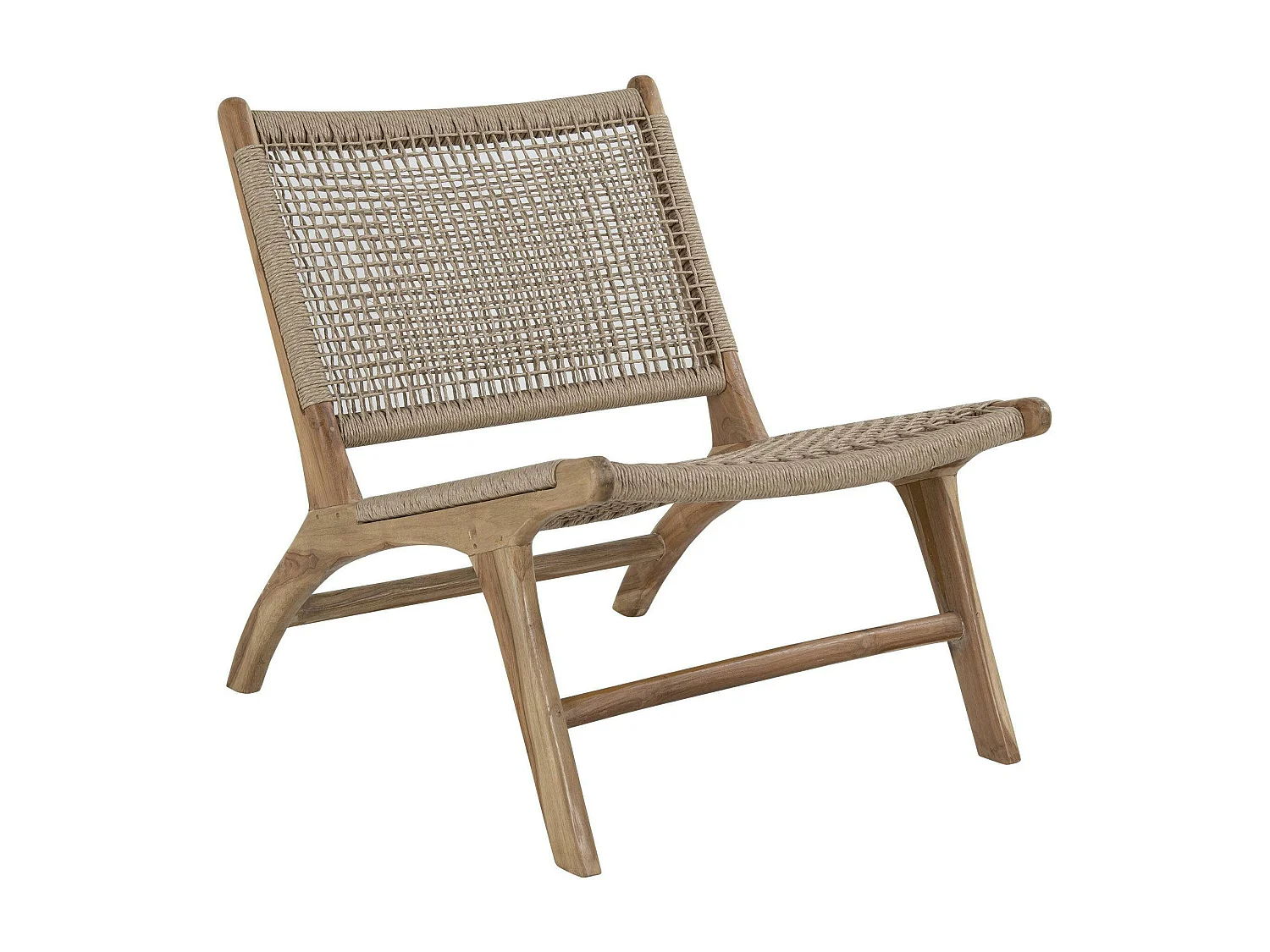 Chaise de jardin en teck avec assise en corde MENDOZA