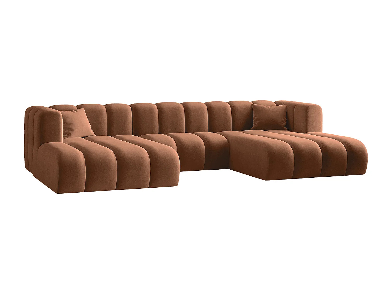 Canapé d'angle U-de Sofa Grand Modular en tissu Salvador Brown