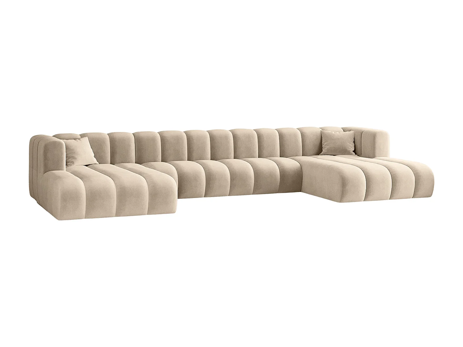 Canapé d'angle U-de Sofa Grand U XL modulable tissu Salvador Beige