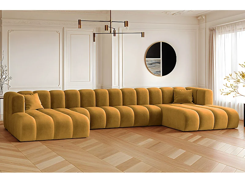 Ecksofa U-from Sofa Grand U XL modular stoff Salvador Gelb