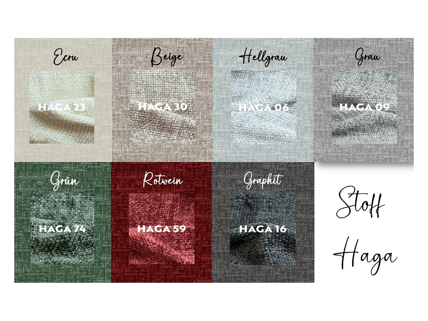 Ecksofa, U-form Sofa Grand U XL  modular stoff Haga Grün