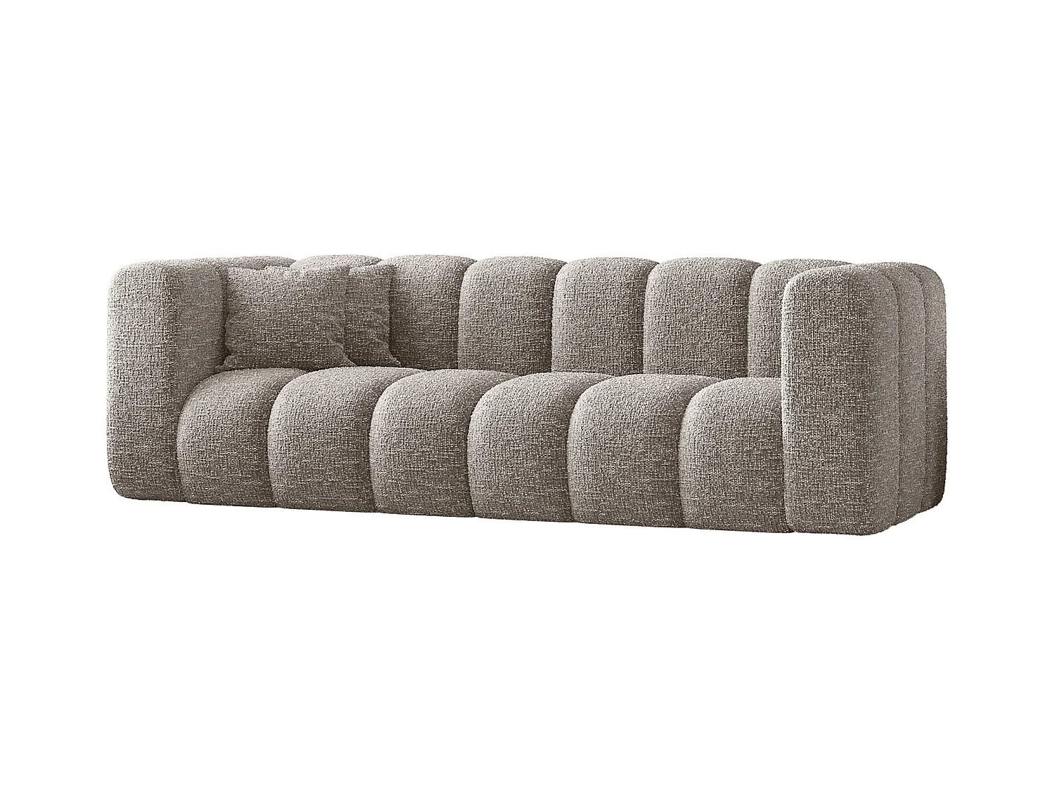 Canapé, canapé trois places Grand Modular tissu Haga gris clair