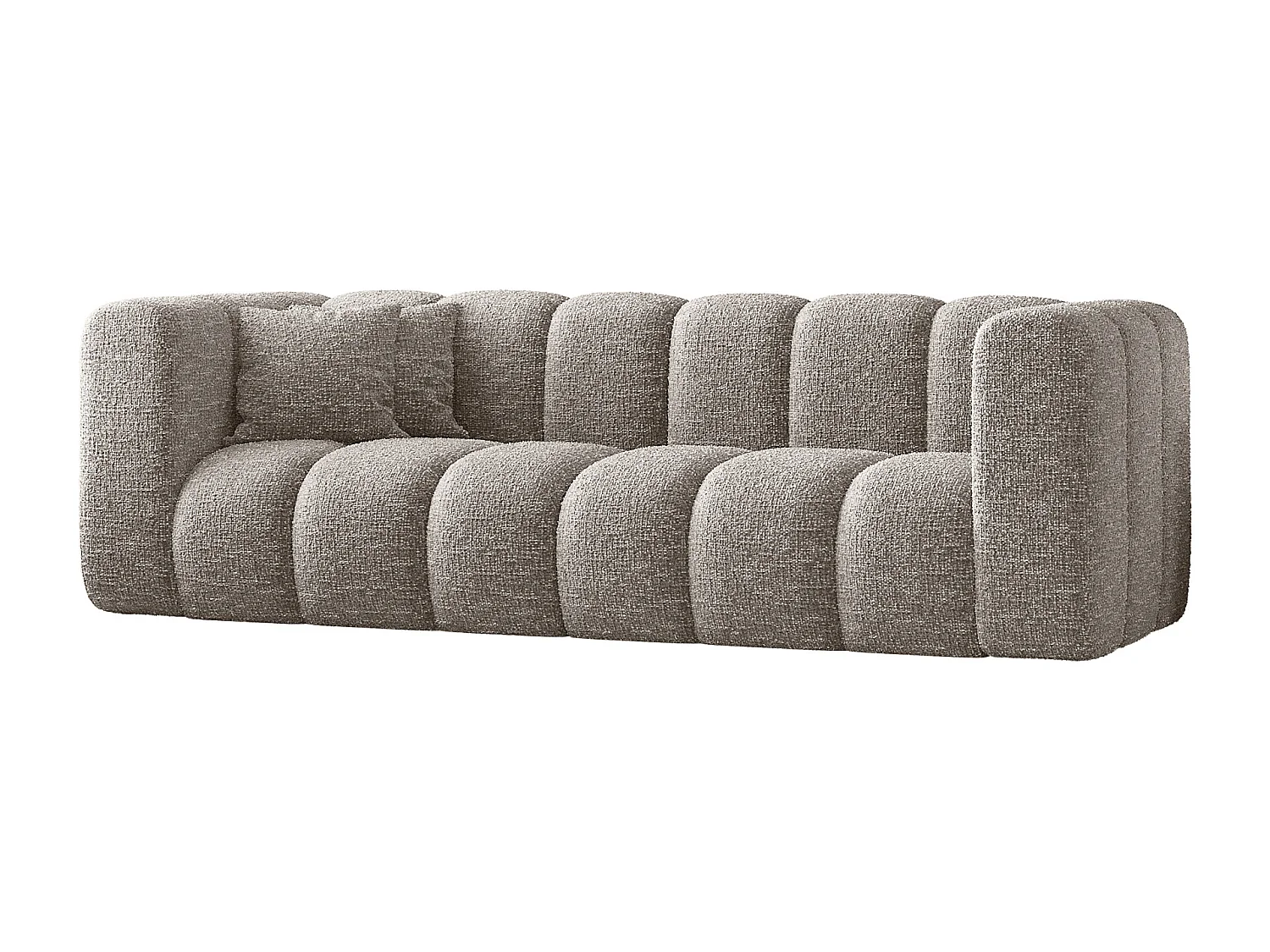 Canapé, canapé trois places Grand Modular tissu Haga gris clair