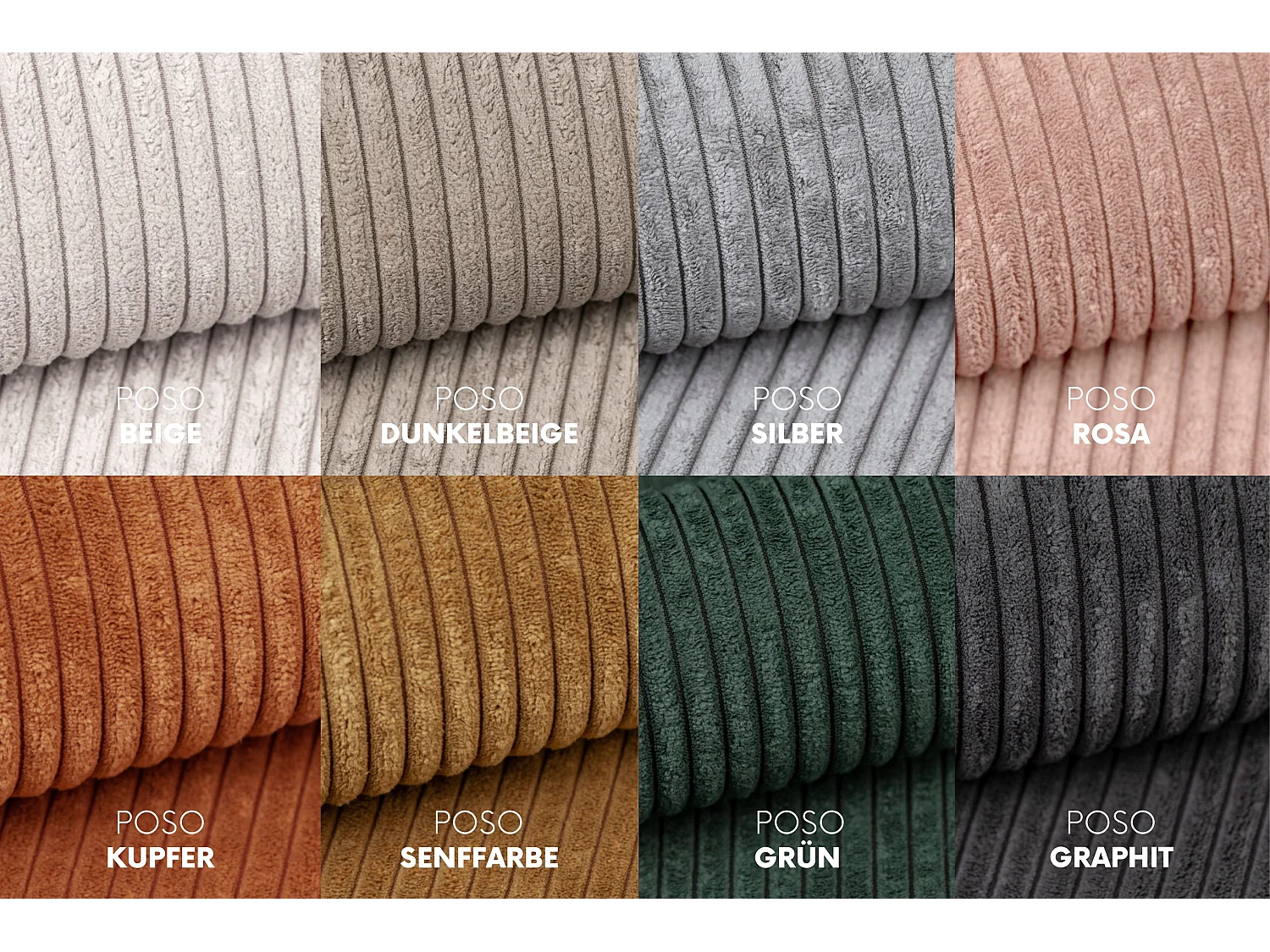 Canapé d'angle, canapé en L, designer Modena, tissu pur, Poso Green, gauche