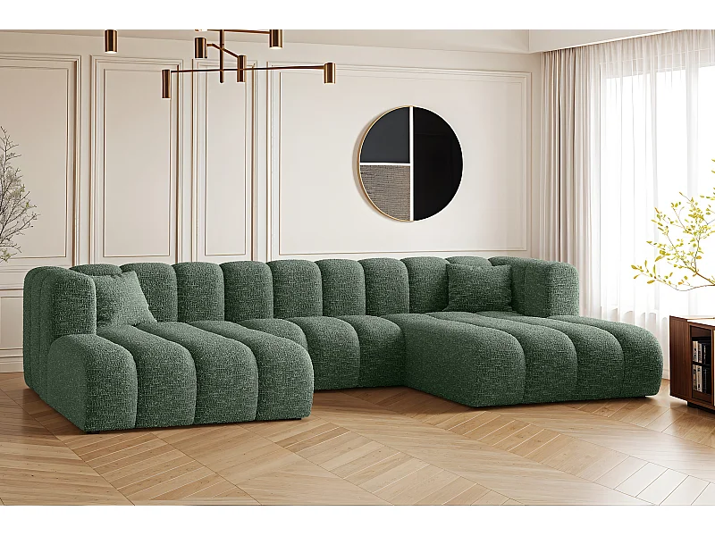 Ecksofa, U-form Sofa Grand modular stoff Haga Grün