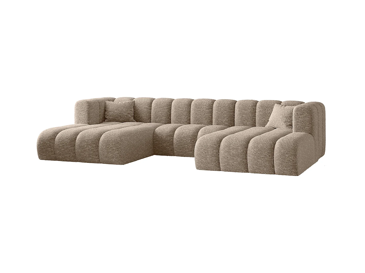 Ecksofa, U-form Sofa Grand modular stoff Haga Beige