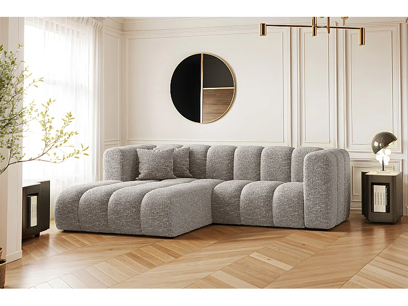 Ecksofa, L-form Sofa Grand modular stoff Haga Hellgrau Links