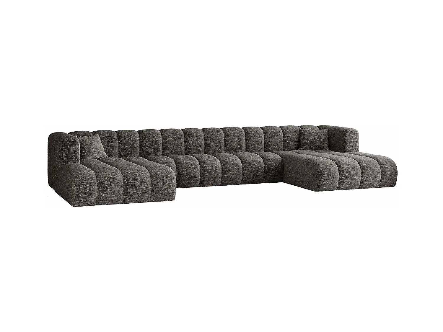 Ecksofa, U-form Sofa Grand U XL  modular stoff Haga Graphit