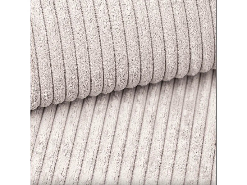 Canapé d'angle, canapé en L, designer Modena, tissu pur, Poso Beige, gauche