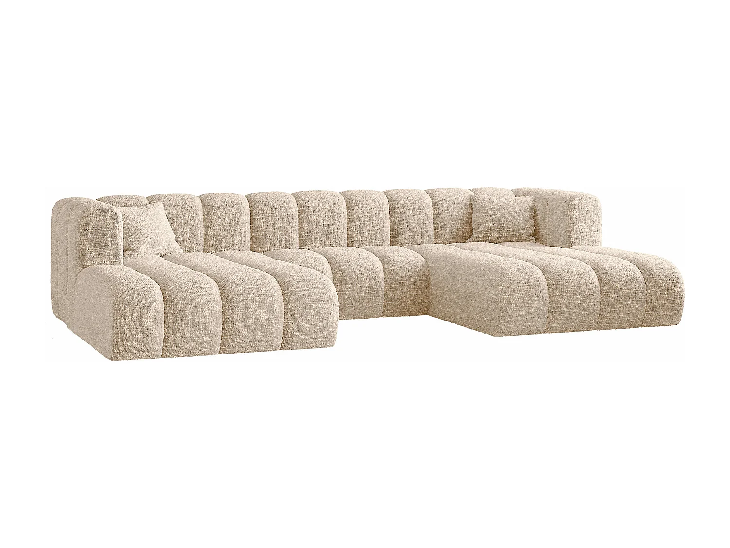 Ecksofa, U-form Sofa Grand modular stoff Haga Ecru