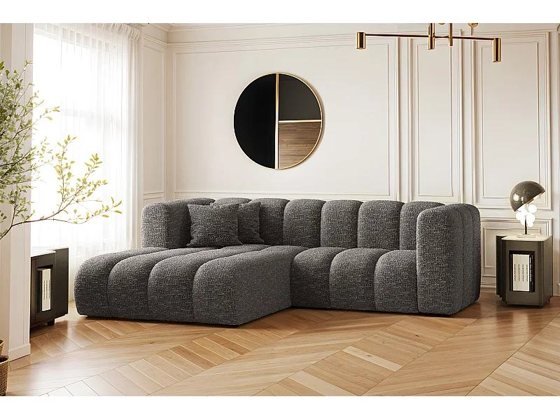 Hoekbank, L-vormige bank Grand modulaire stof Haga Graphite Links