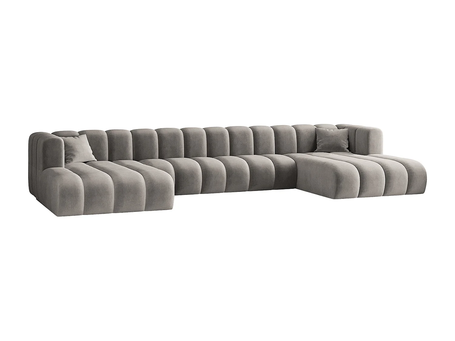 Canapé d'angle U-de Sofa Grand U XL modulable en tissu Salvador Grey