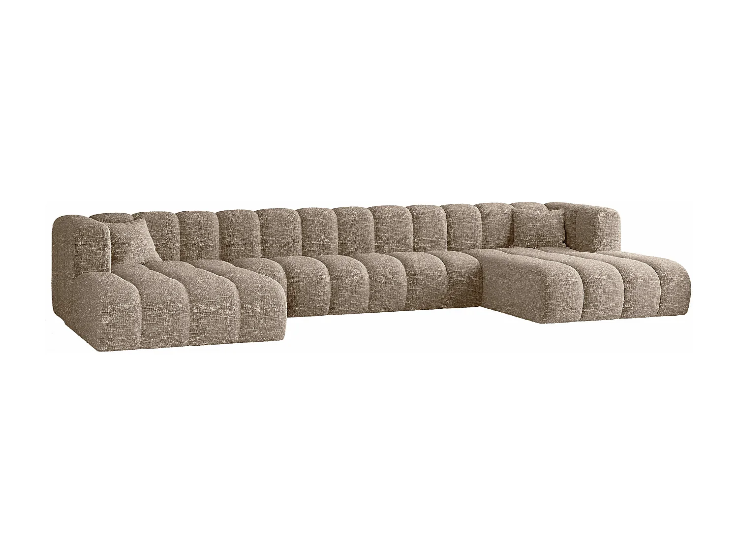 Ecksofa, U-form Sofa Grand U XL  modular stoff Haga Beige