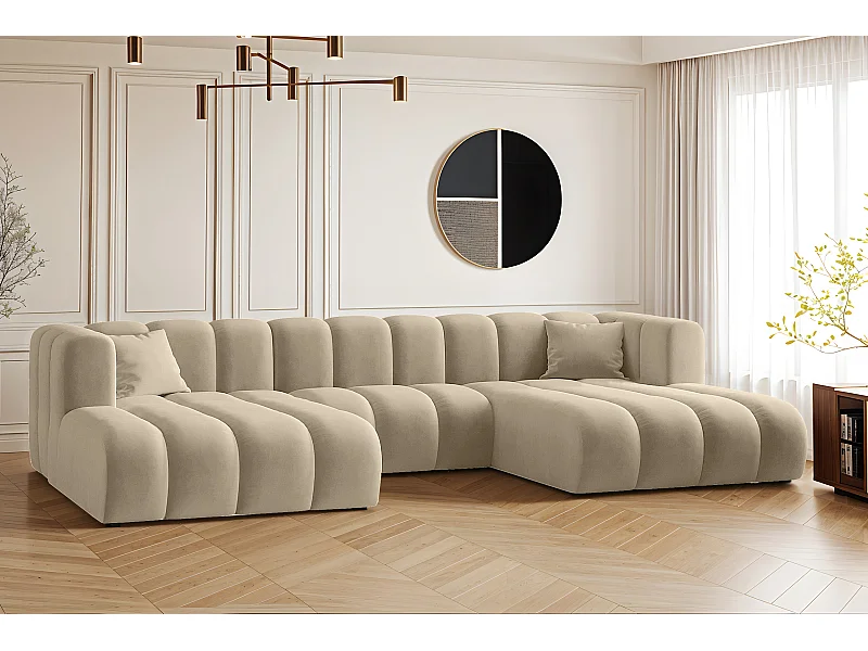 Hoekbank U-vorm Sofa Grand Modular stof Salvador Beige