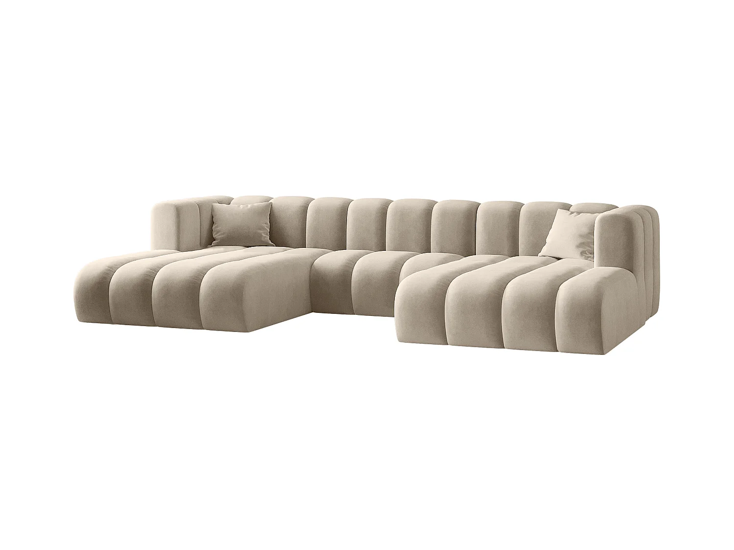 Canapé d'angle U-de Sofa Grand Modular tissu Salvador Beige