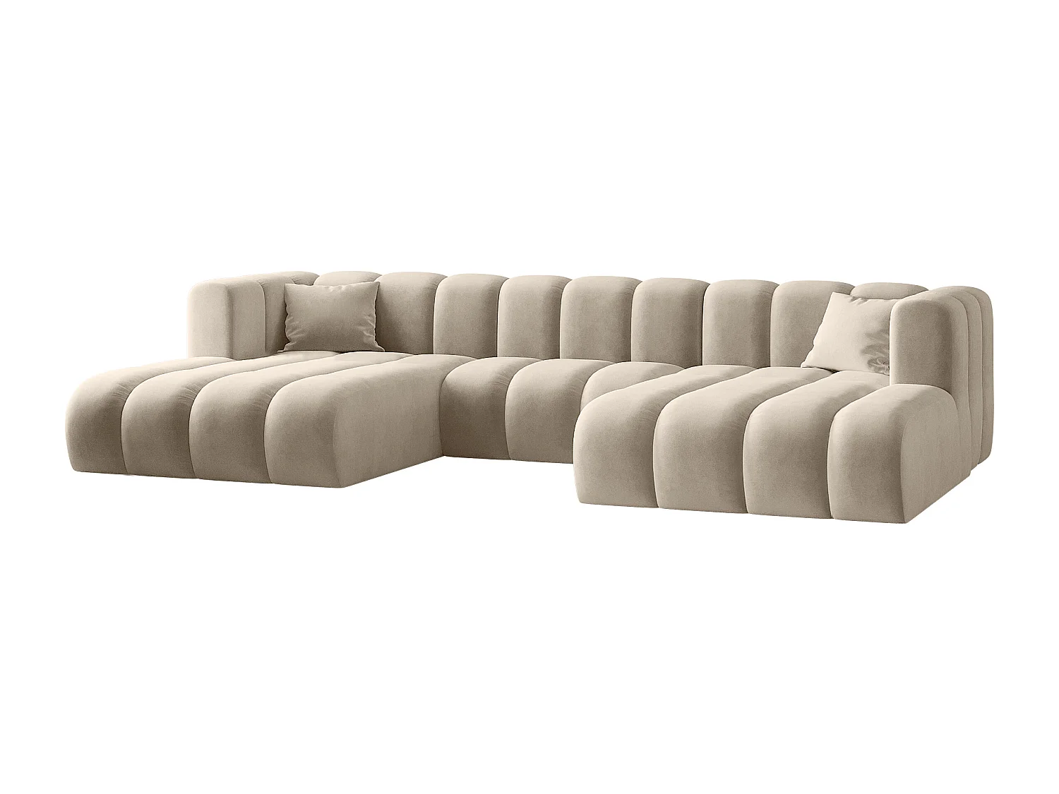 Canapé d'angle U-de Sofa Grand Modular tissu Salvador Beige
