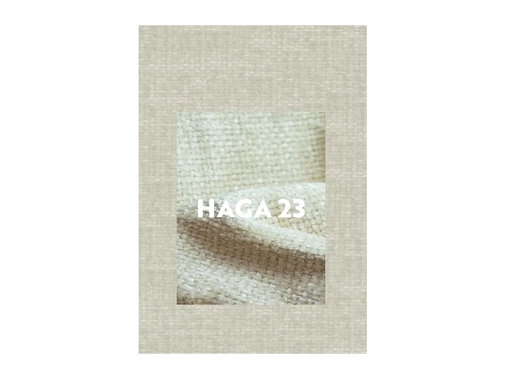 Canapé d'angle, canapé en L Grand modulable tissu Haga Ecru Gauche